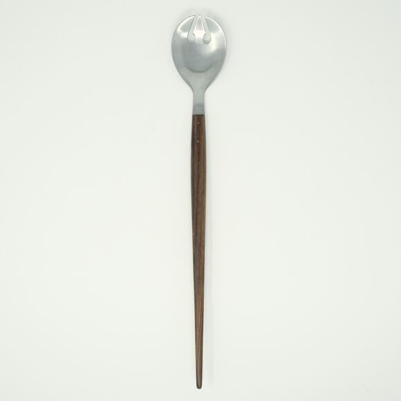 Vtg MCM Salad Serving Fork Only Rosewood Handle Japan Stainless Replacement 13" - Picture 2 of 7